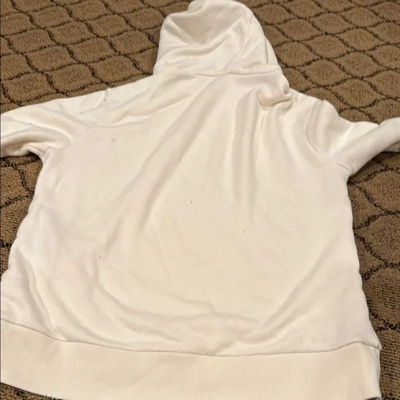 Gucci Cream Hoodie with Red and Yellow Logo